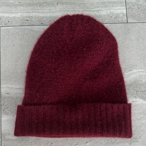 The Elder Statesman Rich Burgundy cashmere Knit Hat